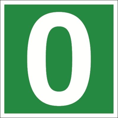Rettungszeichen Etagenkennzeichnung 0