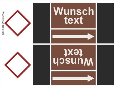 Textband nach DIN 2403, Gruppe 9 - nichtbrennbare Flüssigkeiten und Feststoffe