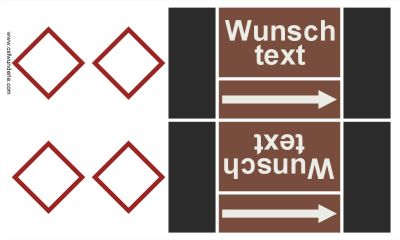 Textband nach DIN 2403, Gruppe 9 - nichtbrennbare Flüssigkeiten und Feststoffe
