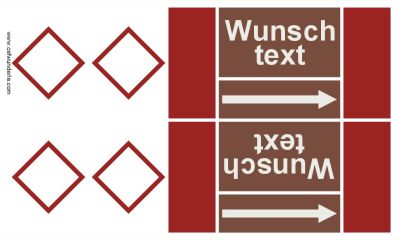 Textband nach DIN 2403, Gruppe 8 - brennbare Flüssigkeiten und Feststoffe