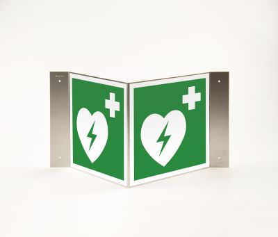 Rettungszeichen Automatisierter, ext. Defibrillator (AED)