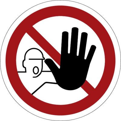 Verbotszeichen Zutritt für Unbefugte verboten